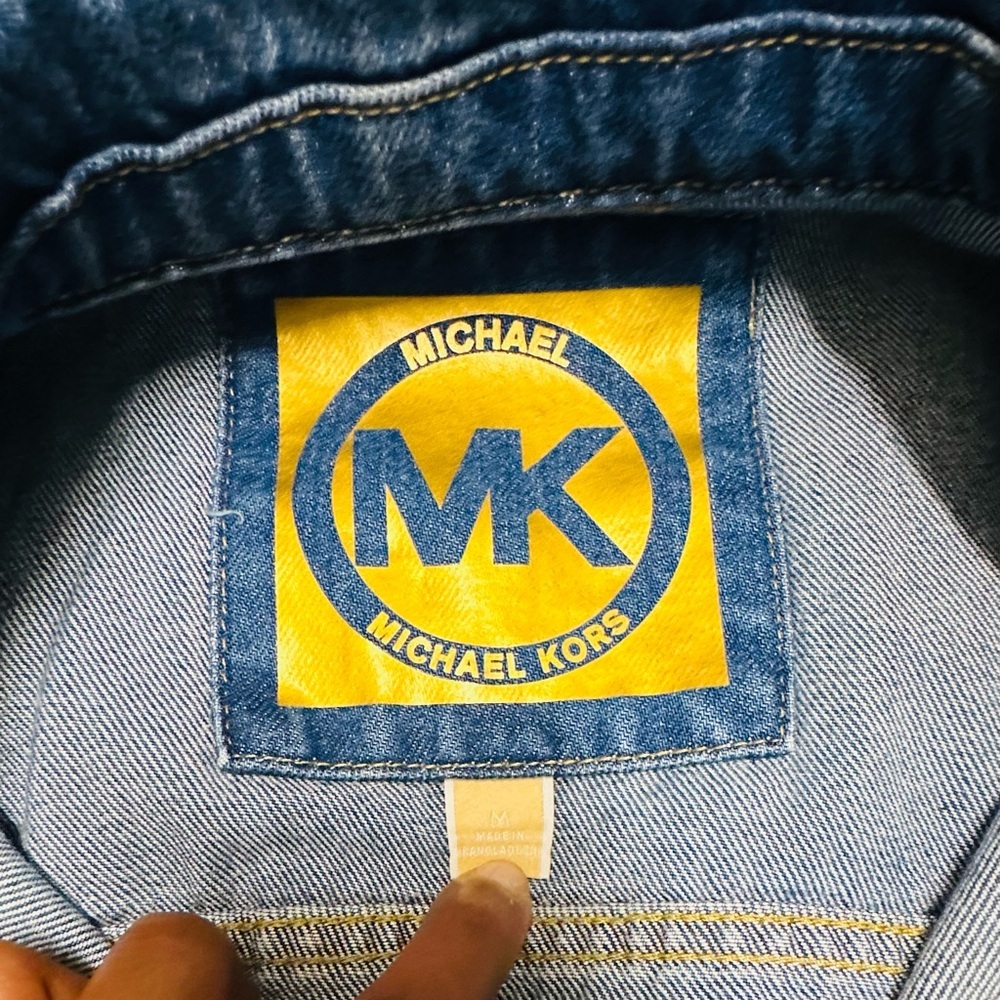 Michael Kors Denim Utility Jacket w/ Belt – Size M – New With Tags - Picture 8 of 10
